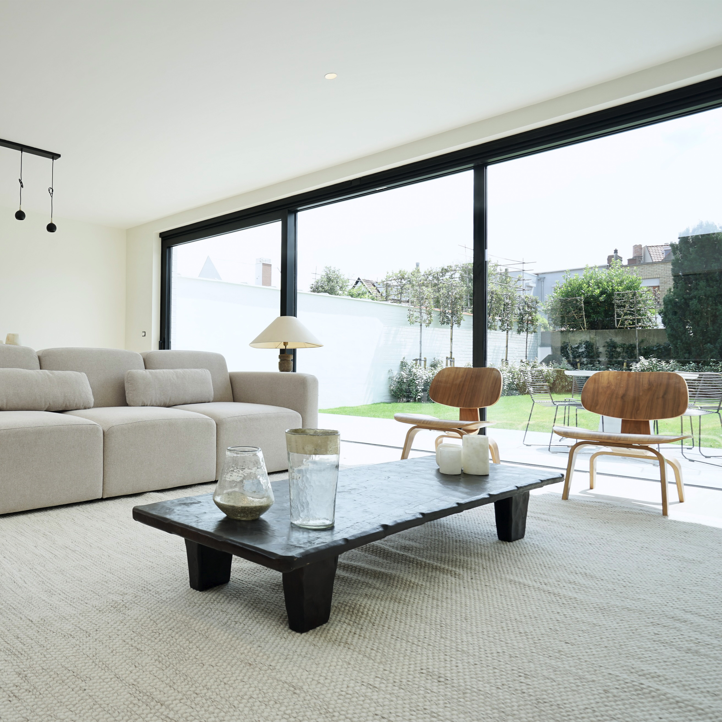 Living met aluminium schuiframen, Knokke